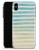 Green WaterColor Ombre Stripes - iPhone X Clipit Case