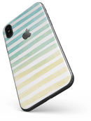 Green WaterColor Ombre Stripes - iPhone X Skin-Kit