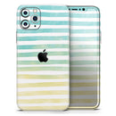 Green WaterColor Ombre Stripes - Vinyl Skin Wrap for iPhone 17 Pro Max, 17 Pro, 17 Air, 17, 16 & All Models — Soft Matte or Ultra Gloss