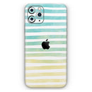 Green WaterColor Ombre Stripes - Vinyl Skin Wrap for iPhone 17 Pro Max, 17 Pro, 17 Air, 17, 16 & All Models — Soft Matte or Ultra Gloss