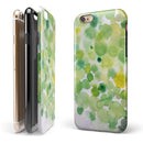 Green WaterColor Texture iPhone 6/6s or 6/6s Plus 2-Piece Hybrid INK-Fuzed Case