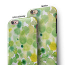 Green WaterColor Texture iPhone 6/6s or 6/6s Plus 2-Piece Hybrid INK-Fuzed Case