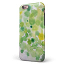 Green WaterColor Texture iPhone 6/6s or 6/6s Plus 2-Piece Hybrid INK-Fuzed Case