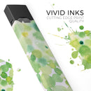Green WaterColor Texture - Premium Decal Protective Skin-Wrap Sticker compatible with the Juul Labs vaping device