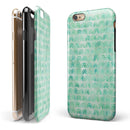 Green Watercolor Arches Pattern iPhone 6/6s or 6/6s Plus 2-Piece Hybrid INK-Fuzed Case