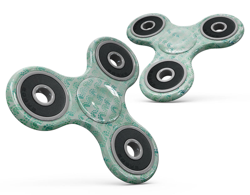 Green Watercolor Arches Pattern Full-Body Fidget Spinner Skin-Kit