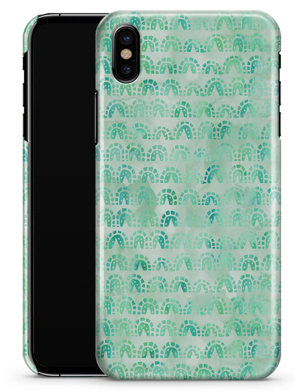 Green Watercolor Arches Pattern - iPhone X Clipit Case