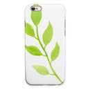Green Watercolor Branch iPhone 6/6s or 6/6s Plus 2-Piece Hybrid INK-Fuzed Case