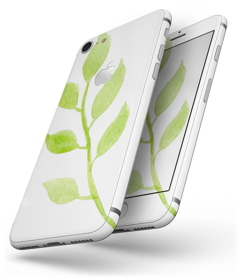 Green Watercolor Branch - Skin-kit for the iPhone 8 or 8 Plus