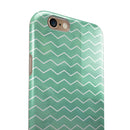 Green Watercolor Chevron iPhone 6/6s or 6/6s Plus 2-Piece Hybrid INK-Fuzed Case