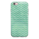 Green Watercolor Chevron iPhone 6/6s or 6/6s Plus 2-Piece Hybrid INK-Fuzed Case
