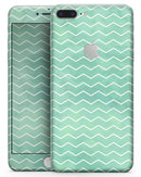 Green Watercolor Chevron - Skin-kit for the iPhone 8 or 8 Plus