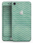 Green Watercolor Chevron - Skin-kit for the iPhone 8 or 8 Plus