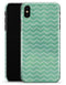 Green Watercolor Chevron - iPhone X Clipit Case