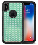 Green Watercolor Chevron - iPhone X OtterBox Case & Skin Kits