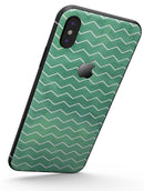 Green Watercolor Chevron - iPhone X Skin-Kit