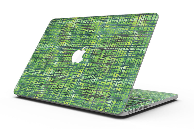 Green Watercolor Cross Hatch - MacBook Pro with Retina Display Full-Coverage Skin Kit