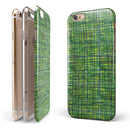 Green Watercolor Cross Hatch iPhone 6/6s or 6/6s Plus 2-Piece Hybrid INK-Fuzed Case