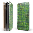 Green Watercolor Cross Hatch iPhone 6/6s or 6/6s Plus 2-Piece Hybrid INK-Fuzed Case