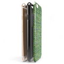 Green Watercolor Cross Hatch iPhone 6/6s or 6/6s Plus 2-Piece Hybrid INK-Fuzed Case