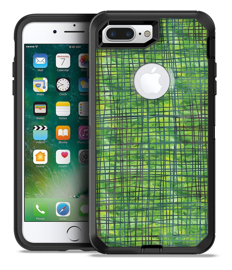 Green Watercolor Cross Hatch - iPhone 7 Plus/8 Plus OtterBox Case & Skin Kits