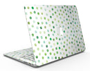 Green Watercolor Dots over White - MacBook Air Skin Kit
