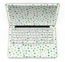 Green Watercolor Dots over White - MacBook Pro with Retina Display Full-Coverage Skin Kit