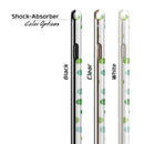 Green Watercolor Dots over White iPhone 6/6s or 6/6s Plus 2-Piece Hybrid INK-Fuzed Case
