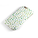 Green Watercolor Dots over White iPhone 6/6s or 6/6s Plus 2-Piece Hybrid INK-Fuzed Case