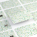 Green Watercolor Dots over White - Premium Protective Decal Skin-Kit for the Apple Credit Card