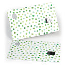 Green Watercolor Dots over White - Premium Protective Decal Skin-Kit for the Apple Credit Card