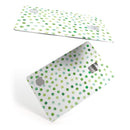 Green Watercolor Dots over White - Premium Protective Decal Skin-Kit for the Apple Credit Card