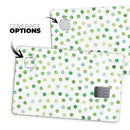 Green Watercolor Dots over White - Premium Protective Decal Skin-Kit for the Apple Credit Card