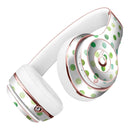 Green Watercolor Dots over White Full-Body Skin Kit for the Beats by Dre Solo 3 Wireless Headphones