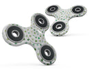 Green Watercolor Dots over White Full-Body Fidget Spinner Skin-Kit