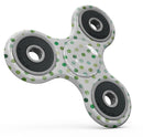 Green Watercolor Dots over White Full-Body Fidget Spinner Skin-Kit