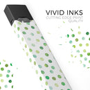 Green Watercolor Dots over White - Premium Decal Protective Skin-Wrap Sticker compatible with the Juul Labs vaping device