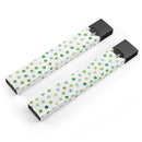 Green Watercolor Dots over White - Premium Decal Protective Skin-Wrap Sticker compatible with the Juul Labs vaping device