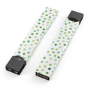 Green Watercolor Dots over White - Premium Decal Protective Skin-Wrap Sticker compatible with the Juul Labs vaping device