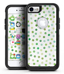 Green Watercolor Dots over White - iPhone 7 or 8 OtterBox Case & Skin Kits