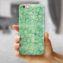 Green Watercolor Giraffe Pattern iPhone 6/6s or 6/6s Plus 2-Piece Hybrid INK-Fuzed Case