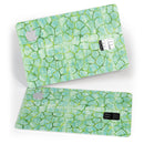 Green Watercolor Giraffe Pattern - Premium Protective Decal Skin-Kit for the Apple Credit Card