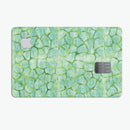 Green Watercolor Giraffe Pattern - Premium Protective Decal Skin-Kit for the Apple Credit Card