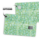 Green Watercolor Giraffe Pattern - Premium Protective Decal Skin-Kit for the Apple Credit Card