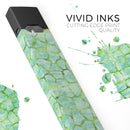 Green Watercolor Giraffe Pattern - Premium Decal Protective Skin-Wrap Sticker compatible with the Juul Labs vaping device