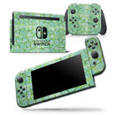 Green Watercolor Giraffe Pattern - Vinyl Skin Wrap for Nintendo Switch 2, OLED, Lite, Pro Controller, Wii & Classic Handhelds