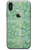 Green Watercolor Giraffe Pattern - iPhone X Skin-Kit