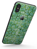 Green Watercolor Giraffe Pattern - iPhone X Skin-Kit