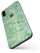 Green Watercolor Giraffe Pattern - iPhone X Skin-Kit