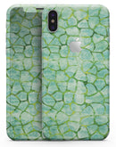 Green Watercolor Giraffe Pattern - iPhone X Skin-Kit